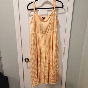 Torrid yellow gingham dress